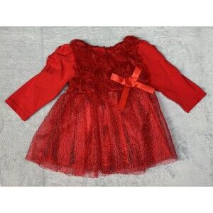 4 For $20 Little Spring Baby Girls 6M Red Tulle Party Dress